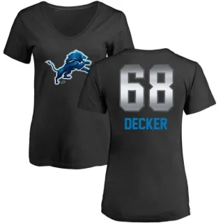 Taylor Decker Women's Detroit Lions Midnight Mascot T-Shirt - Black