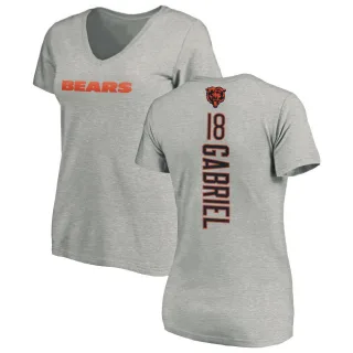 Taylor Gabriel Women's Chicago Bears Backer V-Neck T-Shirt - Ash