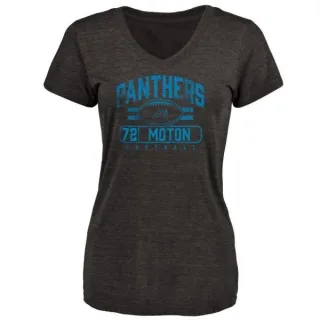 Taylor Moton Women's Carolina Panthers Flanker Tri-Blend T-Shirt - Black