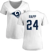 Taylor Rapp Women's Los Angeles Rams Name & Number Logo Slim Fit T-Shirt - White