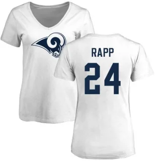 Taylor Rapp Women's Los Angeles Rams Name & Number Logo Slim Fit T-Shirt - White