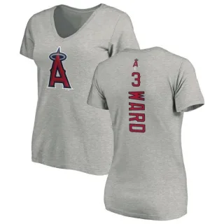 Taylor Ward Women's Los Angeles Angels Backer Slim Fit T-Shirt - Ash