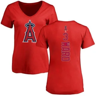 Taylor Ward Women's Los Angeles Angels Backer Slim Fit T-Shirt - Red