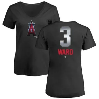 Taylor Ward Women's Los Angeles Angels Midnight Mascot V-Neck T-Shirt - Black