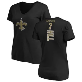 Taysom Hill Women's New Orleans Saints Backer Slim Fit T-Shirt - Black