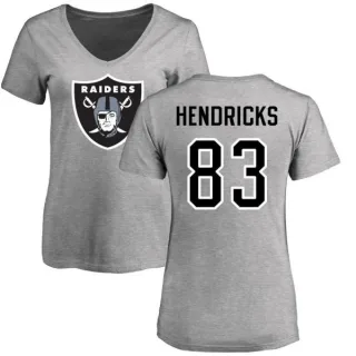 Ted Hendricks Women's Oakland Raiders Name & Number Logo Slim Fit T-Shirt - Ash