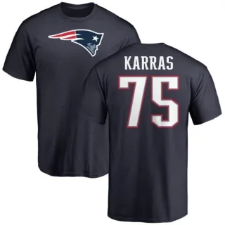 Ted Karras New England Patriots Name & Number Logo T-Shirt - Navy