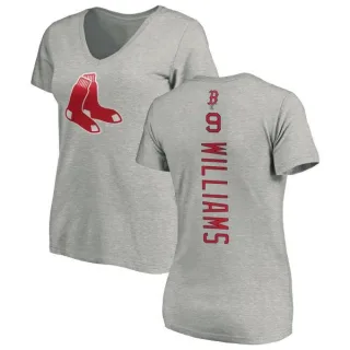 Ted Williams Women's Boston Red Sox Backer Slim Fit T-Shirt - Ash