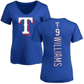 Ted Williams Women's Texas Rangers Backer Slim Fit T-Shirt - Royal