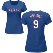 Ted Williams Women's Texas Rangers Name & Number T-Shirt - Royal