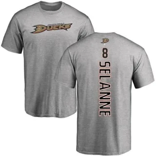 Teemu Selanne Anaheim Ducks Backer T-Shirt - Ash