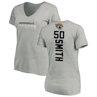 Telvin Smith Women's Jacksonville Jaguars Backer V-Neck T-Shirt - Ash