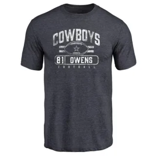 Terrell Owens Dallas Cowboys Flanker Tri-Blend T-Shirt - Navy