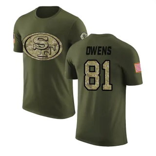 Terrell Owens San Francisco 49ers Olive Salute to Service Legend T-Shirt