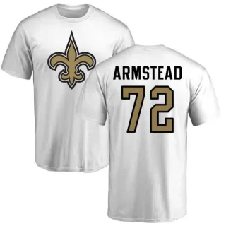 Terron Armstead New Orleans Saints Name & Number Logo T-Shirt - White