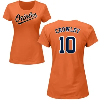 Terry Crowley Women's Baltimore Orioles Name & Number T-Shirt - Orange