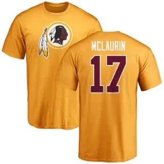 Terry McLaurin Washington Redskins Name & Number Logo T-Shirt - Gold