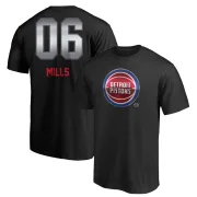 Terry Mills Detroit Pistons Black Midnight Mascot T-Shirt