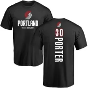 Terry Porter Portland Trail Blazers Black Backer T-Shirt