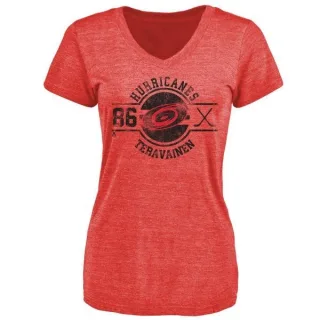 Teuvo Teravainen Women's Carolina Hurricanes Insignia Tri-Blend T-Shirt - Red