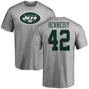 Thomas Hennessy New York Jets Name & Number Logo T-Shirt - Ash