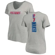 Thon Maker Women's Detroit Pistons Ash Backer T-Shirt