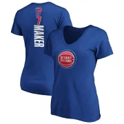 Thon Maker Women's Detroit Pistons Royal Backer T-Shirt