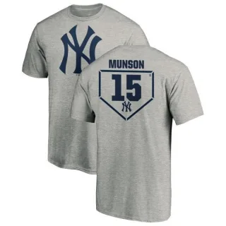 Thurman Munson New York Yankees RBI T-Shirt - Heathered Gray