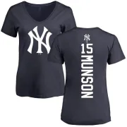 Thurman Munson Women's New York Yankees Backer Slim Fit T-Shirt - Navy