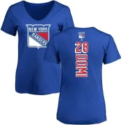 Tie Domi Women's New York Rangers Backer T-Shirt - Blue