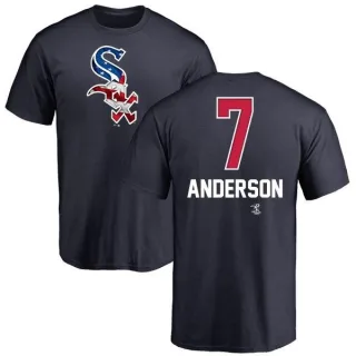 Tim Anderson Chicago White Sox Name and Number Banner Wave T-Shirt - Navy