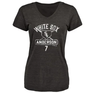 Tim Anderson Women's Chicago White Sox Base Runner Tri-Blend T-Shirt - Black