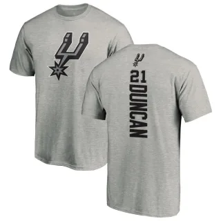 Tim Duncan San Antonio Spurs Ash Backer T-Shirt