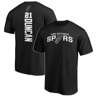 Tim Duncan San Antonio Spurs Black Backer T-Shirt