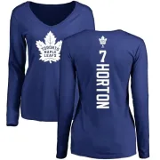 Tim Horton Women's Toronto Maple Leafs Backer V-Neck Long-Sleeve T-Shirt - Royal