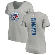 Tim Mayza Women's Toronto Blue Jays Backer Slim Fit T-Shirt - Ash