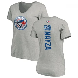 Tim Mayza Women's Toronto Blue Jays Backer Slim Fit T-Shirt - Ash