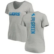 Tion Green Women's Detroit Lions Backer V-Neck T-Shirt - Ash