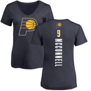 T.J. McConnell Women's Indiana Pacers Navy Backer T-Shirt