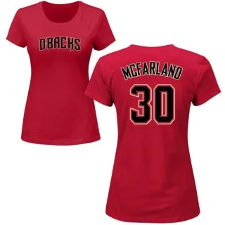 T.J. McFarland Women's Arizona Diamondbacks Name & Number T-Shirt - Crimson