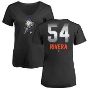 T.J. Rivera Women's New York Mets Midnight Mascot V-Neck T-Shirt - Black