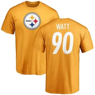 T.J. Watt Pittsburgh Steelers Name & Number Logo T-Shirt - Gold