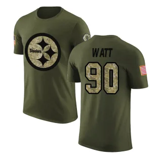 T.J. Watt Pittsburgh Steelers Olive Salute to Service Legend T-Shirt