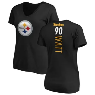 T.J. Watt Women's Pittsburgh Steelers Backer Slim Fit T-Shirt - Black
