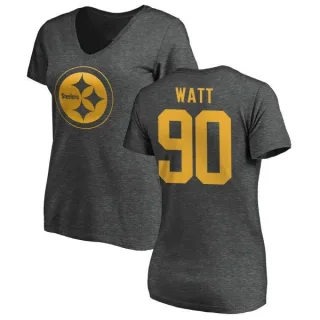 T.J. Watt Women's Pittsburgh Steelers One Color T-Shirt - Ash