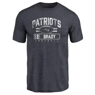 Tom Brady New England Patriots Flanker Tri-Blend T-Shirt - Navy