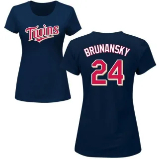 Tom Brunansky Women's Minnesota Twins Name & Number T-Shirt - Navy