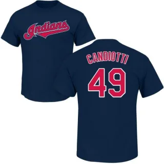 Tom Candiotti Cleveland Indians Name & Number T-Shirt - Navy