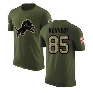 Tom Kennedy Detroit Lions Olive Salute to Service Legend T-Shirt