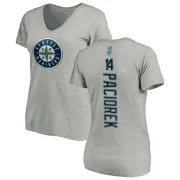 Tom Paciorek Women's Seattle Mariners Backer Slim Fit T-Shirt - Ash